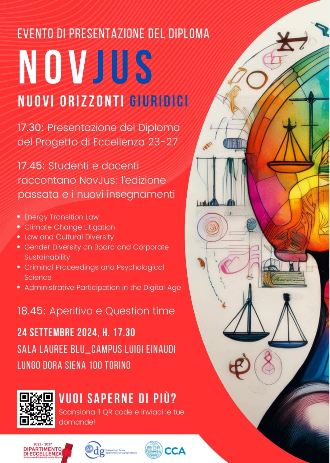 Evento di presentazione del diploma NOVJUS nuovi orizzonti giuridici