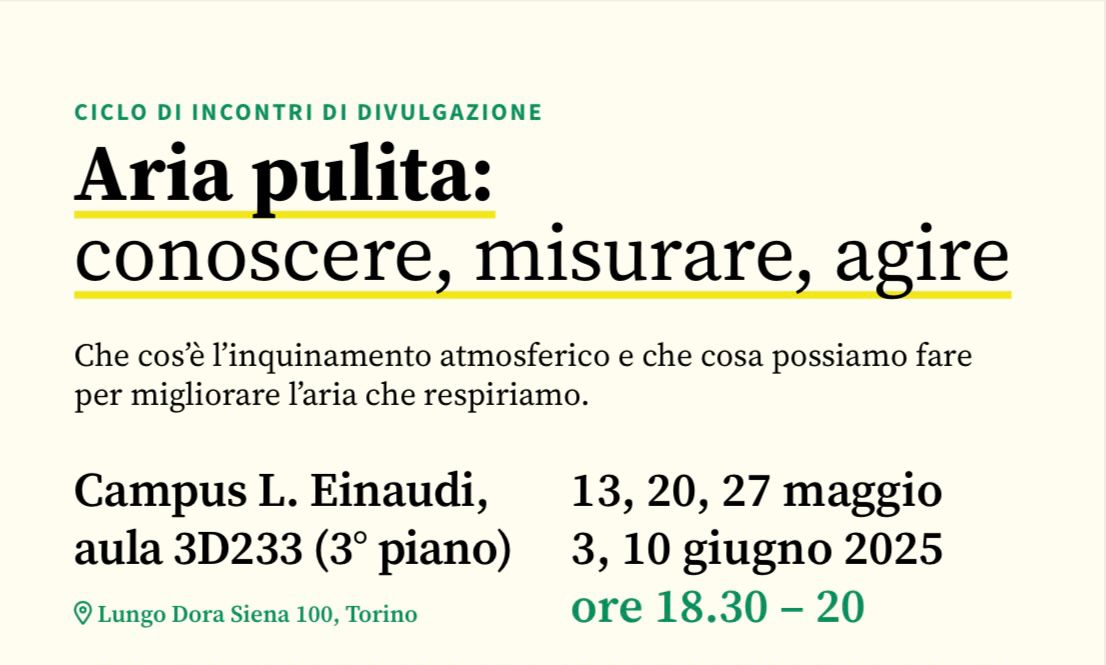 Aria pulita: conoscere, misurare, agire