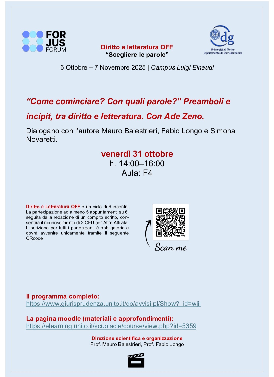Diritto e letteratura OFF “Scegliere le parole”