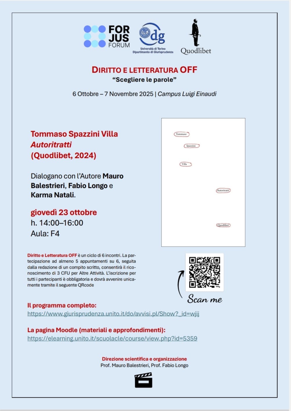 DIRITTO E LETTERATURA OFF “Scegliere le parole”