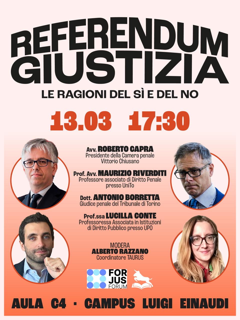 REFERENDUM GIUSTIUZIA: LE RAGIONI DEL SI’ E DEL NO